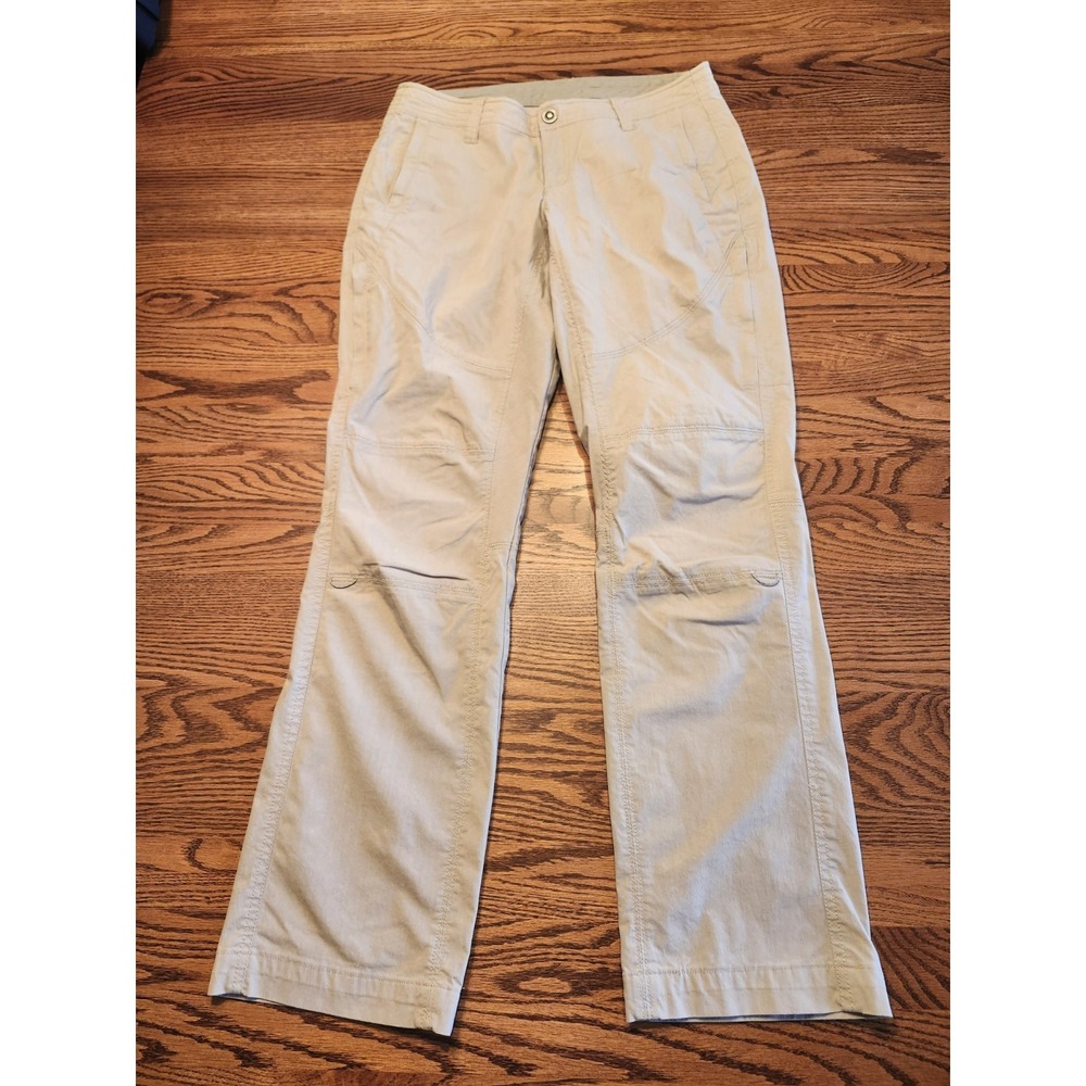 Kuhl Legendary Pants Women's Size 6 Regular Khaki Cargo Hiking Outdoors Roll Up